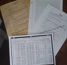 A picture of papers on a table
