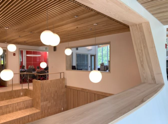 View from above The Forum at Maplewood Memorial Library.